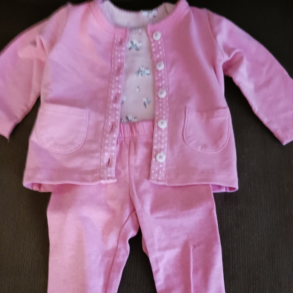 3 Pc. Jacket, Pants, Onesie Set Size 6 Mo.